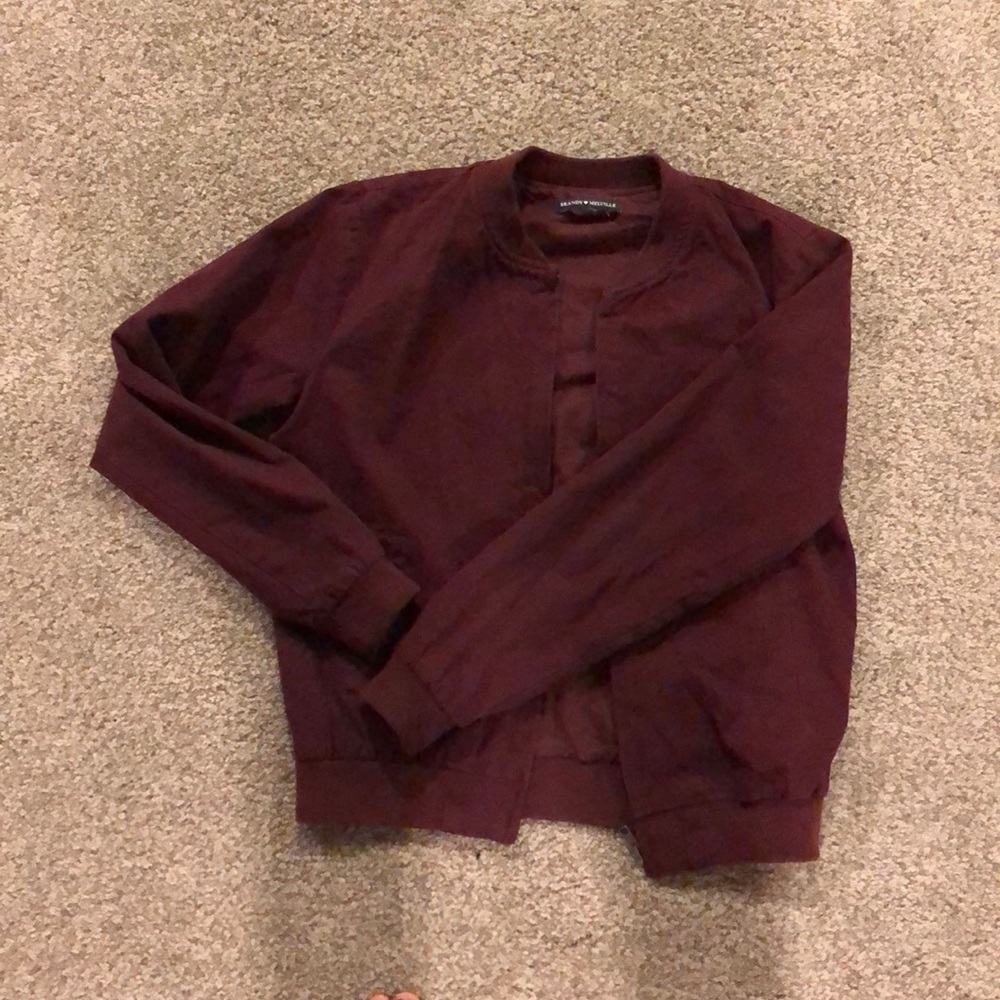 Zip Up Bomber Jacket